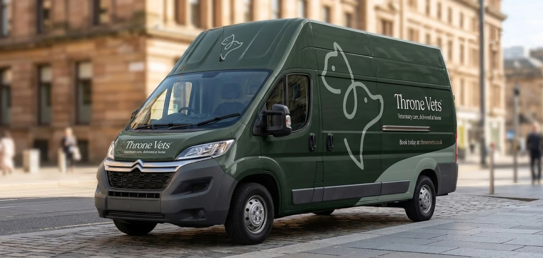 Branded veterinary van livery